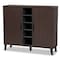 Baxton Studio Idina Dark Brown and Grey Finished Wood 2-Door Shoe Cabinet 173-10906 - alternate 1